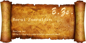 Bersi Zseraldin névjegykártya